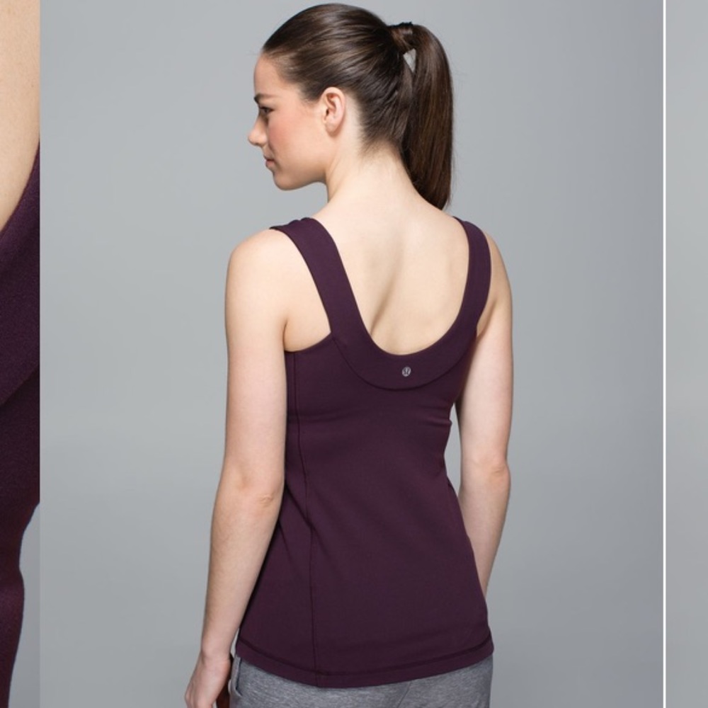 Lululemon Black Cherry Scoop Back Tank